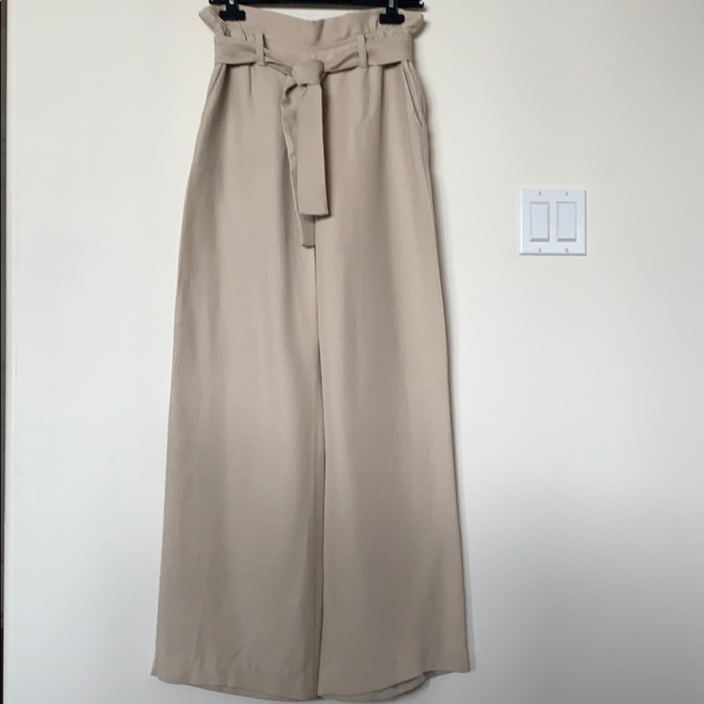 Maje Wide Leg Tie-Front Pants